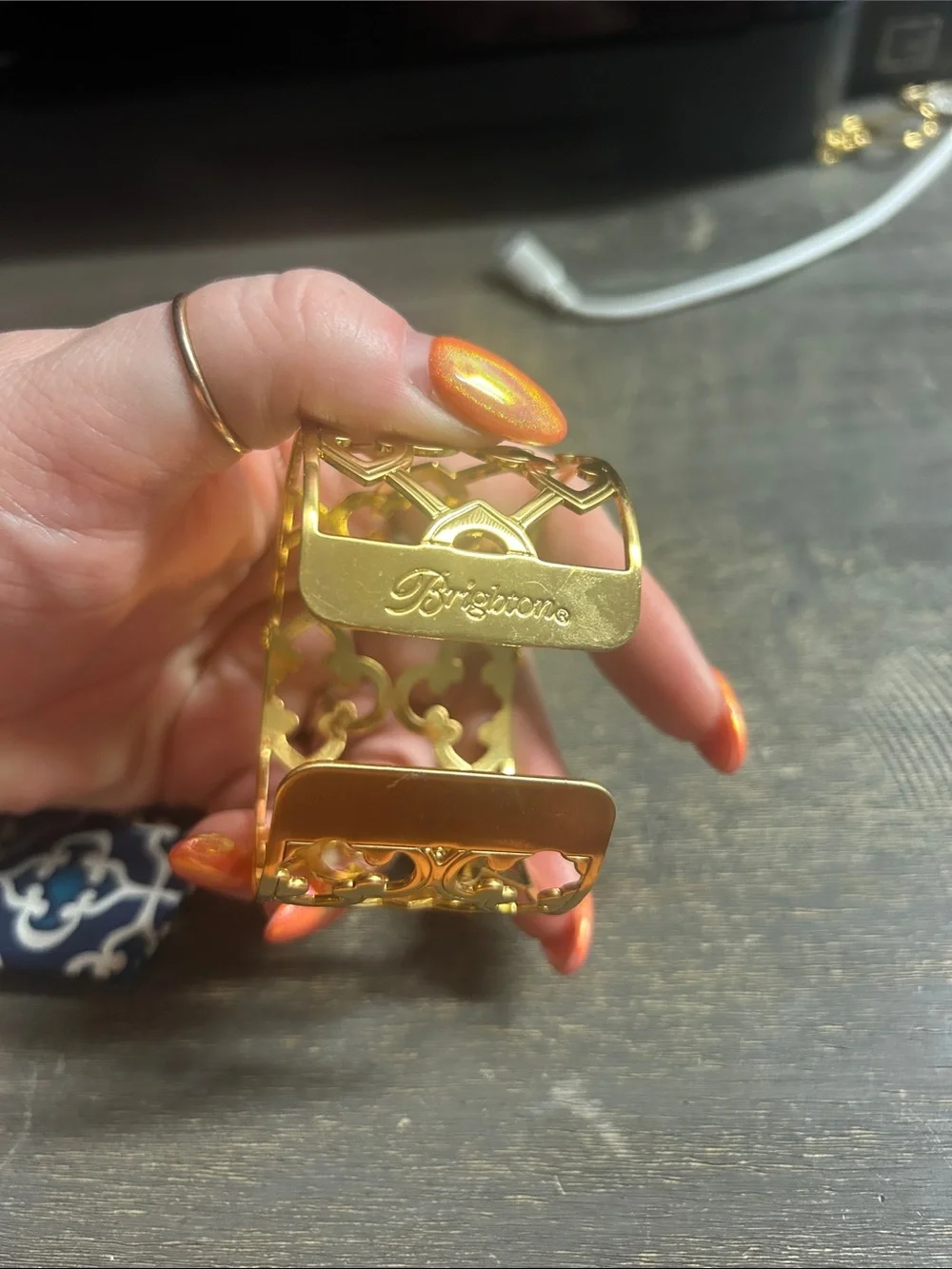 Brighton Christo TOLEDO Wide Gold CUFF  BANGLE